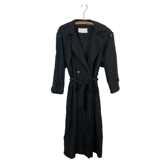 Marks & Spencer Black Trench Coat - Picture 2 of 8